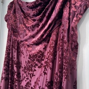 Silky Cowl Neck Dress 4X - Cider